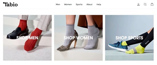 online sock store