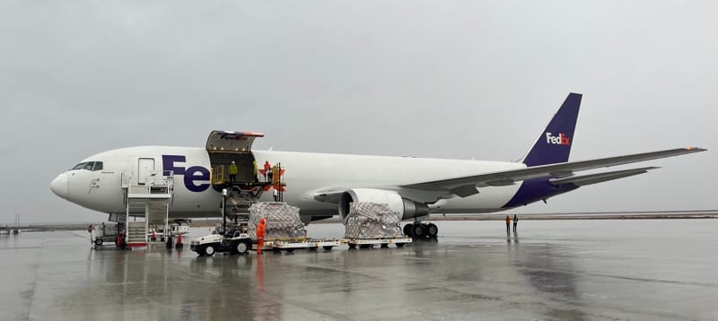 FedExの航空機