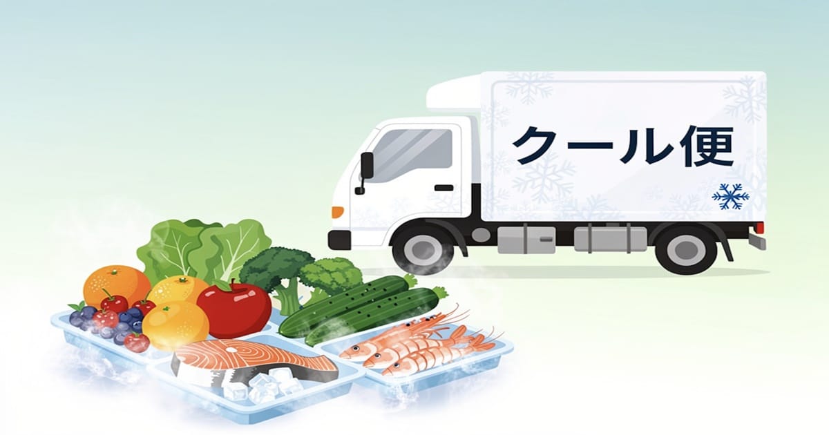 生鮮食品とクール便のトラック